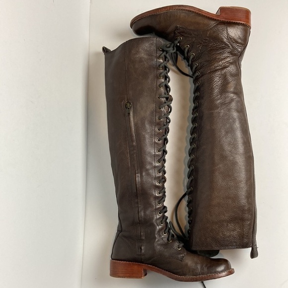 FREE PEOPLE Anthropologie GEE WAWA LACE UP BOOT 7 Boho Witchy Winter Steampunk - Picture 11 of 15